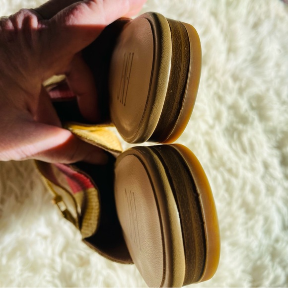 INC International Concepts Raffia Pink Red Mule Loafers Stripe Slide Shoes 9.5 - Picture 7 of 8